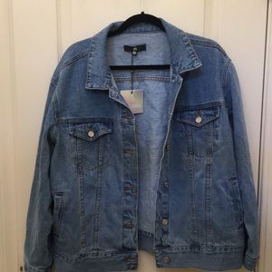 misguided oversized denim jacket